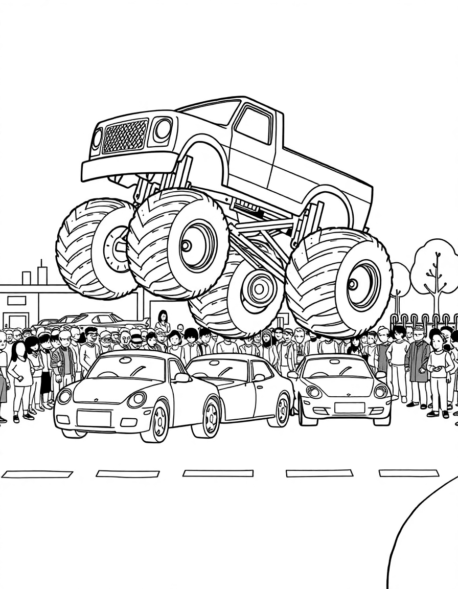163-A_dynamic_scene_centered_on_a_monster_tr