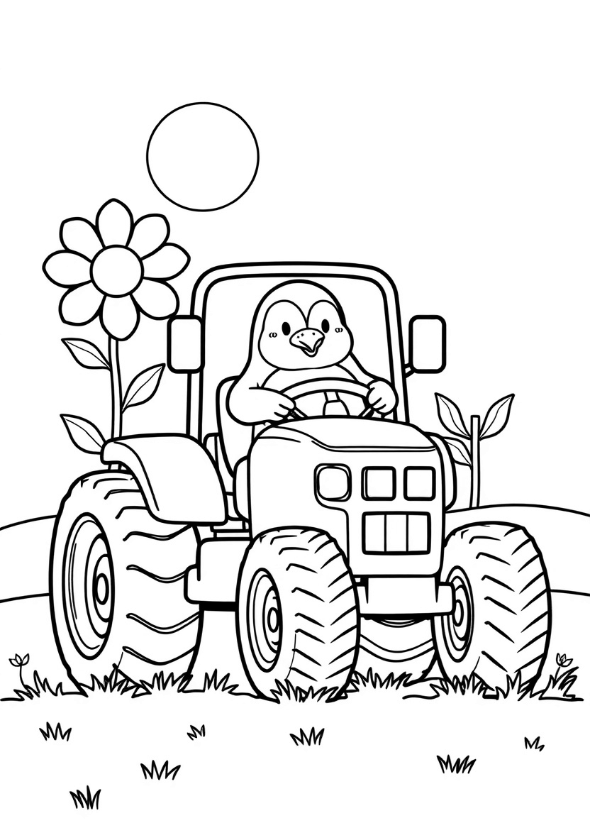 67-A_cheerful_penguin_sits_in_the_driver_s_