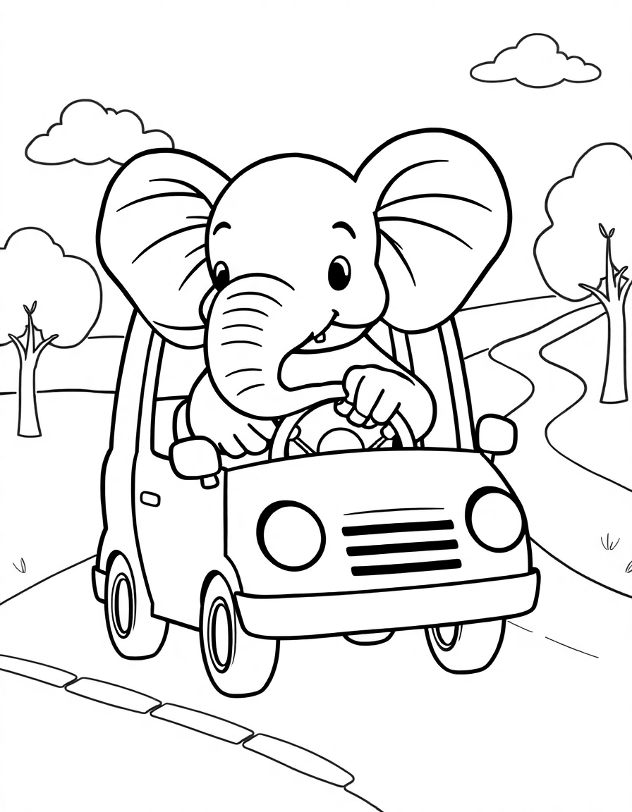 72-Elephant_seated_in_the_driver_s_seat_of_