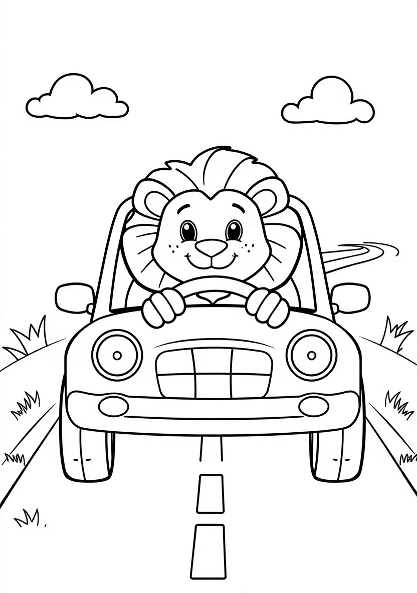 73-A_cheerful_lion_sits_behind_the_steering